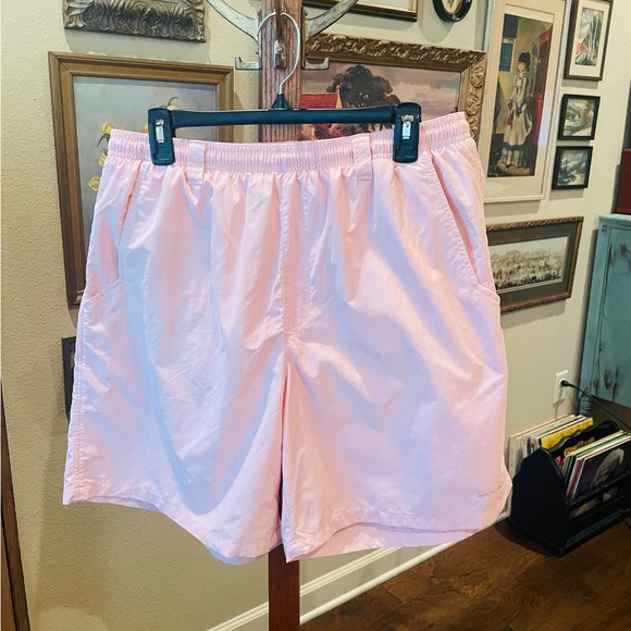 Columbia men’s PFG swim trunks UV shield pockets lined 7.5” inseam SZ L pink - Picture 3 of 14